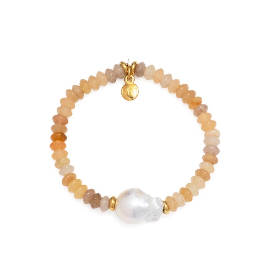 Mayamar Topaz Beaded Baroque Pearl Bracelet NWT Woman's Jewelry Chakra Stone